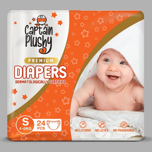 Packaging for playful baby diapers brand Design by Rajith Shantha