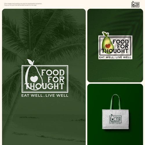 Fresh, Playful Island-Inspired Logo for Food For Thought – Organic Café & Market in the Florida Keys Design by norzone