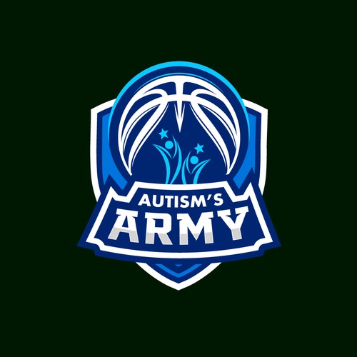 Basketball Logo for Team 'Autism's Army' - Your Winning Logo Featured on Major Sports Network Design by Vincreation