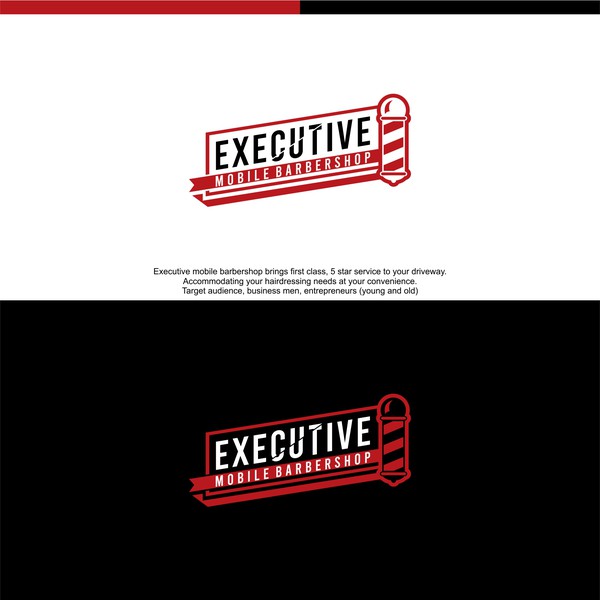 Design by t13abelas titled "logo for Executive Mobile Barbershop"