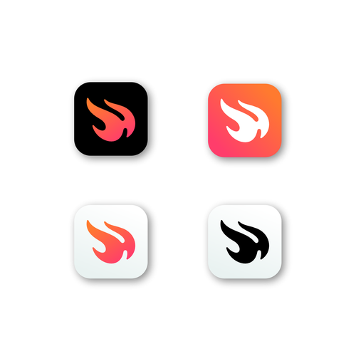 "Design a bold, modern logo for HotMic—a social platform for live, real-time conversation" winning 