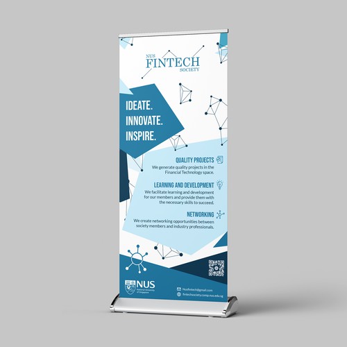 Fintech society standing banner design Design by Aicon