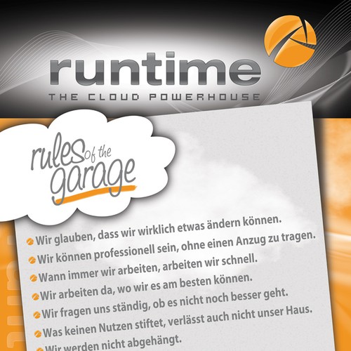 runtime software needs a Poster Design von J Baldwin Design