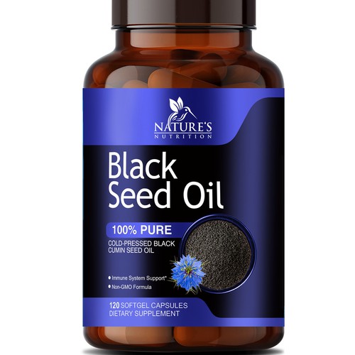 Natural Black Seed Oil Design Needed for Nature's Nutrition Design by sapienpack