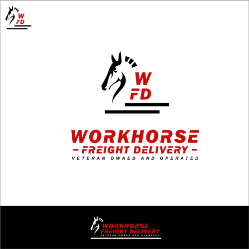 Design a flashy workhorse logo for a bright red cargo van Design by A.B.D