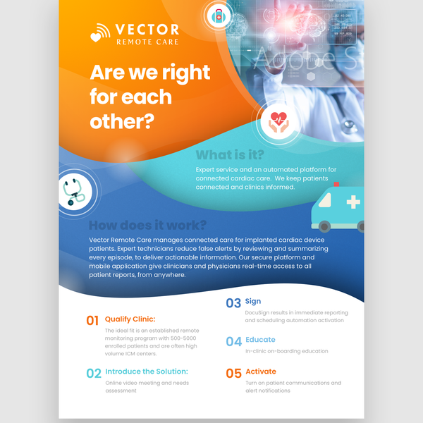Vector Remote Care Flyer Design