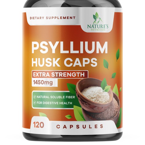 Natural Psyllium Husk Capsules Design needed for Nature's Nutrition Design by rashedhannan