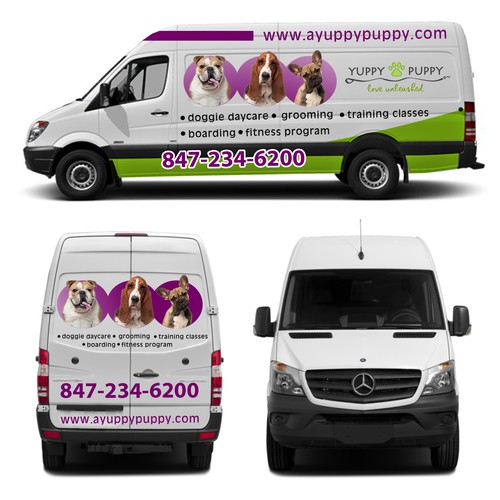 Car Wrap! Make our doggie daycare van the talk of the town! | Car ...