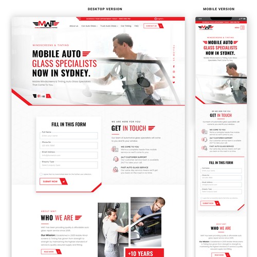 Design a clean and modern service based website home page Design by OMGuys™