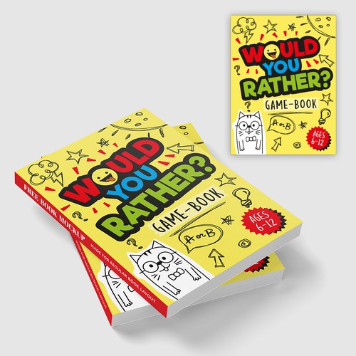 Fun design for kids Would You Rather Game book Design by AdryQ