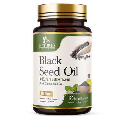 Natural Black Seed Oil Design Needed for Nature's Nutrition Design by UnderTheSea™