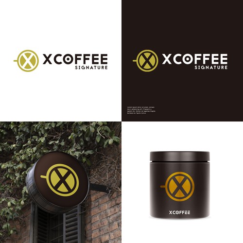 X COFFEE LOGO Diseño de 3nigma