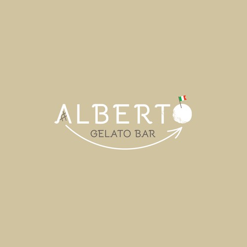 We need a creative interesting logo for gelato bar "Alberto Gelato Bar" Design by LOGStudio