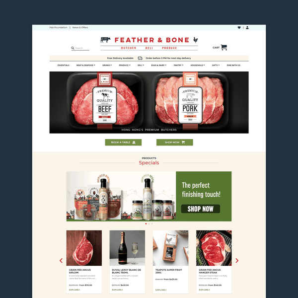 Design by Tarang Baliyan titled "Professional Website Design for Butchers"