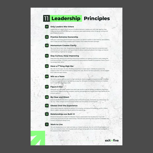 Designs | Leadership Principle Poster | Poster contest