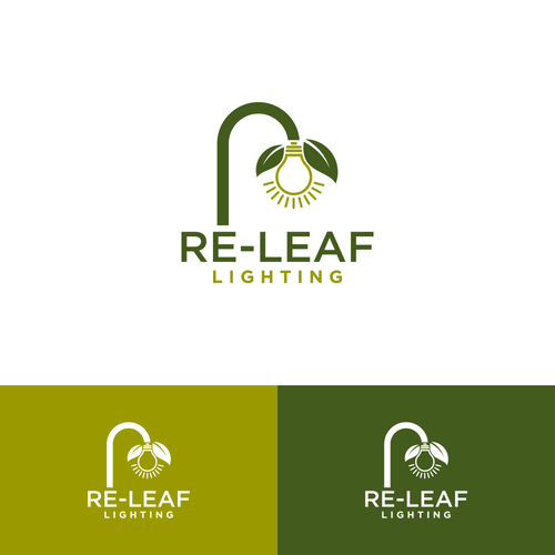 Re-LEAF Lighting logo Diseño de @Farras