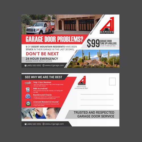 Create a 11 x 6 Garage Door Flyer Ontwerp door Dzine Solution