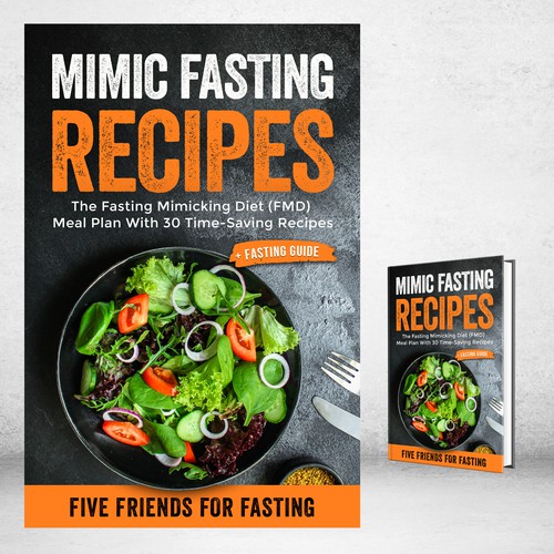 Design a fancy cover+basic layout for an e-book-based recipe book for the new fasting technique FMD Design por iDea Signs