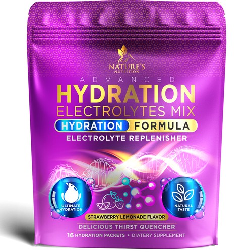 Refreshing Hydration Electrolytes Design Needed for Nature's Nutrition Design by agooshe