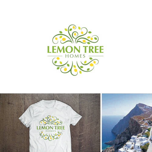 Lemon Tree Houses Logo Folegandros Island Resort in Greece! Design by NHawk