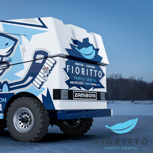 Unique Zamboni Wrap for Minor League Hockey Ad Design by My Idea Studio