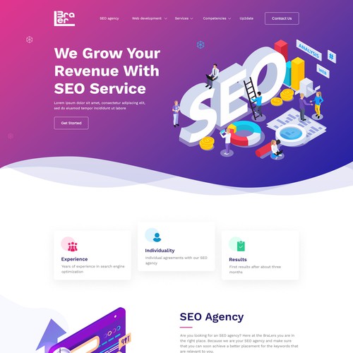 Web page design contest entry by FuturisticBug