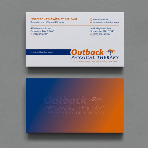 Business card for 2 clinic physical therapy office Design by Birendra Chandra Das