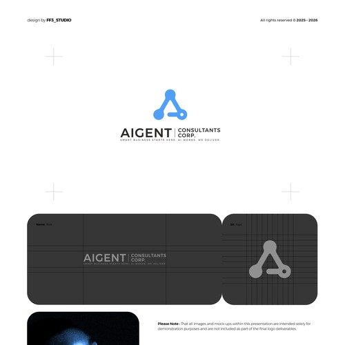 AI Agent Company: Appealing to small to medium sized businesses. Design by FF3