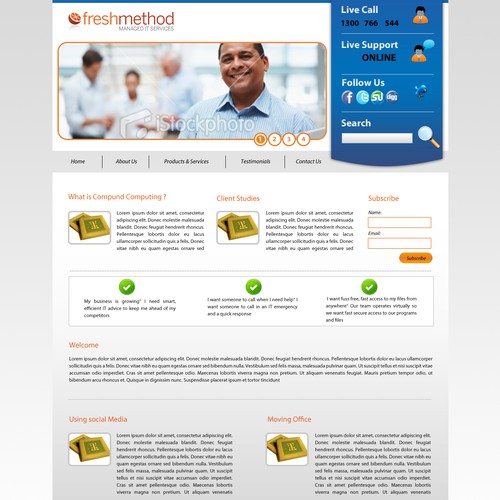 Freshmethod needs a new Web Page Design Design von bluedesigns