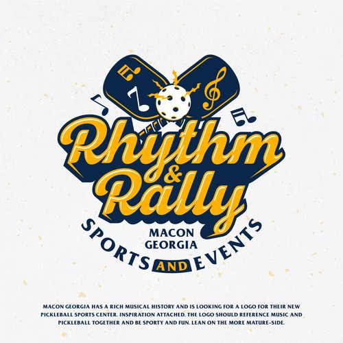 Music Meets Pickleball! Cool, musical logo for sports facility Design by adityabeny