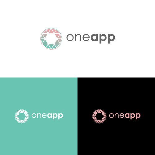 Diseño de oneapp logo de kanti