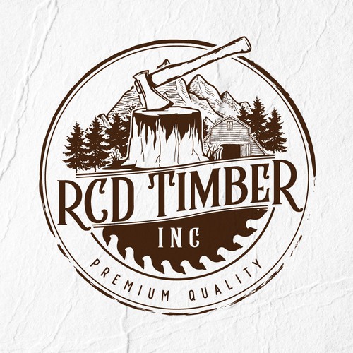 Design a Pacific NW logo for a family oriented logging company-ontwerp door AlarArtStudio™