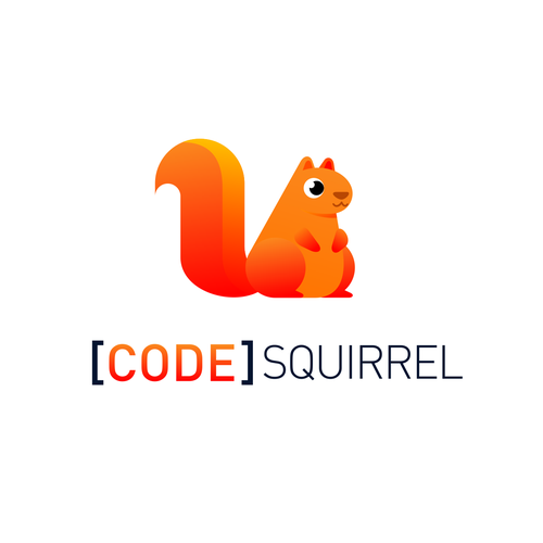 Playful and professional squirrel logo for a software development company Design by illergo