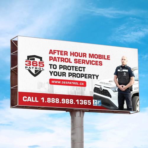 I need a billboard design for a Security Guard Company Design by RED DOT