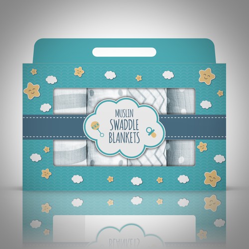 Muslin Swaddle Blankets Packaging Box Product packaging contest