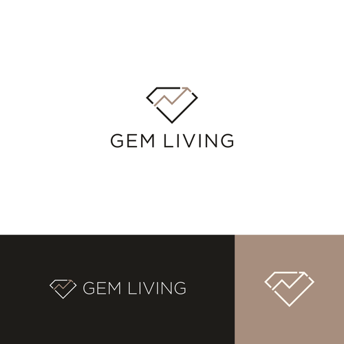 Geometrical, minimalist, modern brand design for Gem Living Design by AzRL