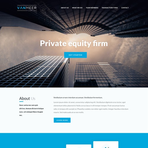 Van Meer Capital is looking for a cool new webdesign Design by MercClass
