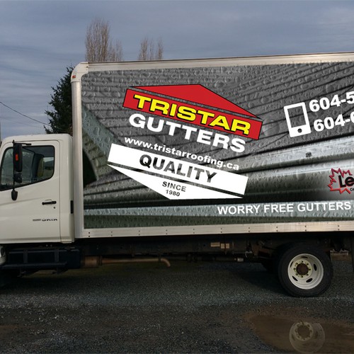 Tristar Gutter truck vehicle wrap (I AM HAVING A PRO INSTALL WRAP) Design by claudyos