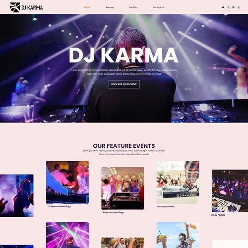 dj karma - playing good music since 2007 Design by Digitechtic