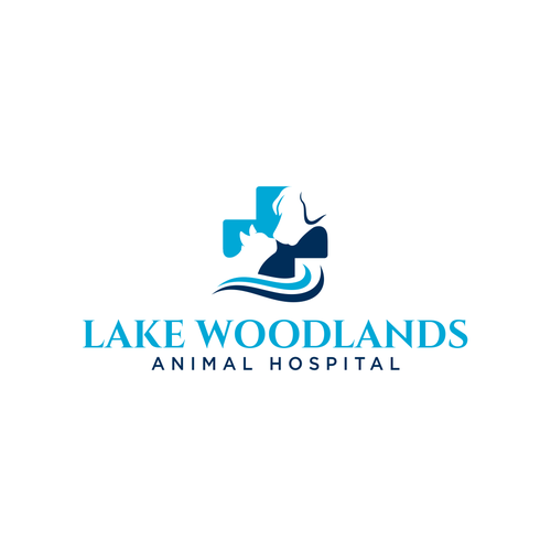 Veterinary logo design for a small animal hospital located next to a lake! Design by Susmetoff