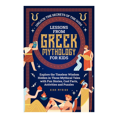 An eye-catching book cover design on Greek mythology for kids Design by Distinguish♐︎