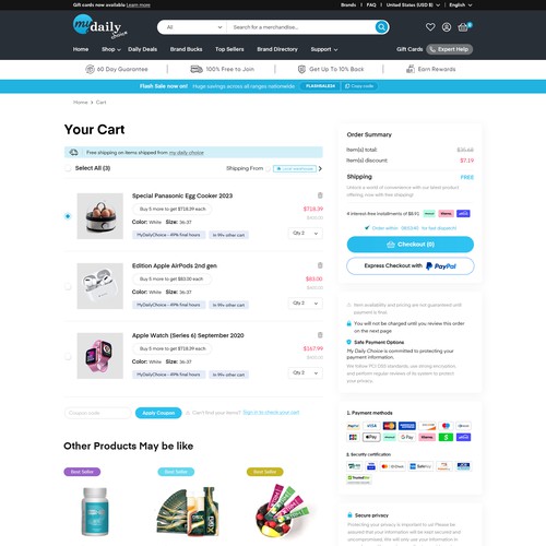 Revamp our e-com website! Design by OMGuys™