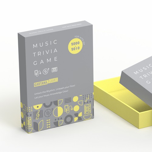 Create a packaging design for a music trivia game Design by Inmyde