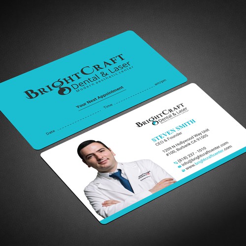 Modern Dental and Medical SPA business card Design by prosenjit_P