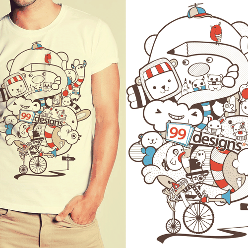 Create 99designs' Next Iconic Community T-shirt Réalisé par Giulio Rossi