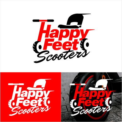 Fun, bright colored, modern logo for theme park scooter rental Design by ✒️ Joe Abelgas ™