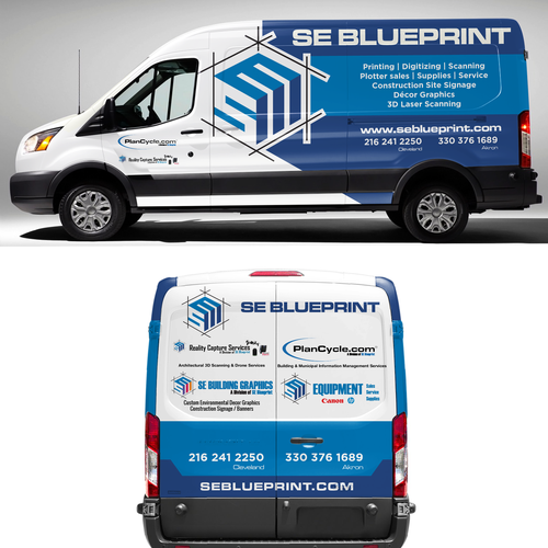 SE Blueprint  2023 Ford Van Wrap Design by theANUNGs