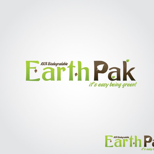 LOGO WANTED FOR 'EARTHPAK' - A BIODEGRADABLE PACKAGING COMPANY Design by 3 Dimensions