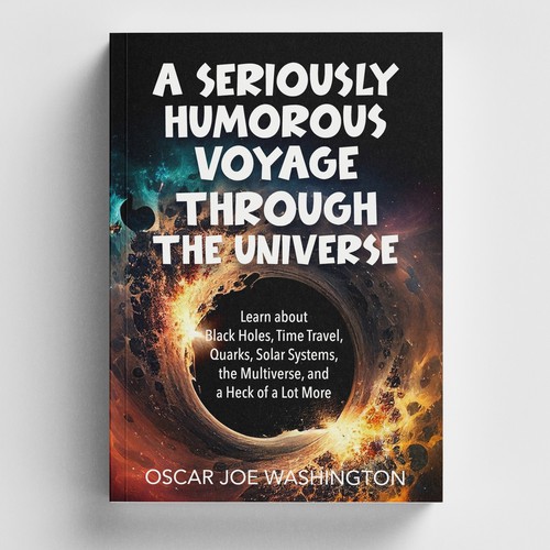 Design an exciting cover, front and back, for a book about the Universe. デザイン by -Saga-