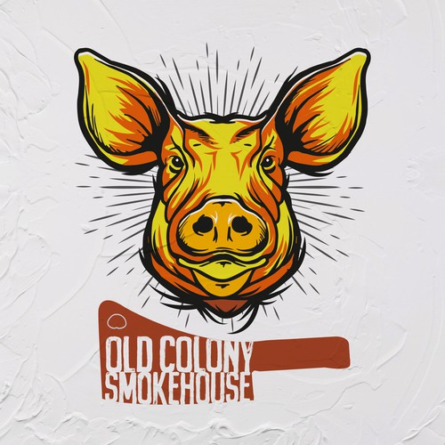 Design a gritty, valiant pig for our barbecue restaurant Design by leargamar